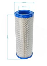 ND ZONGSHEN Vzduchový filter 273 mm x 105 mm x 61 mm pre motory GB1000, 100078365.
