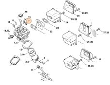 ND STIHL Zátka valca pre reťazovú pílu MS 260, MS 460, MS 261, 1122 025 2200