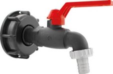 Adaptér S60 x 6 na IBC nádrž, s polyamidovým mrazuodolným ventilom 3/4“ (4a)