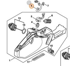 ND STIHL Hadička paliva pre reťazovú pílu MS 261, MS 271, MS 291, 1141 358 7710