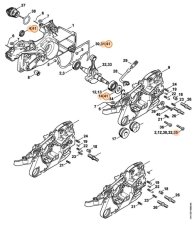 Blokktömítés készlet STIHL MS 261 láncfűrészekhez, 1141 007 1000