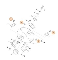 Skrutka opačný závit pre drvič M6x16 STIHL / VIKING 9062 319 1285