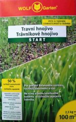 Štartovacie hnojivo na trávnik Wolf-Garten LY 100, 100m2 / 2,5kg