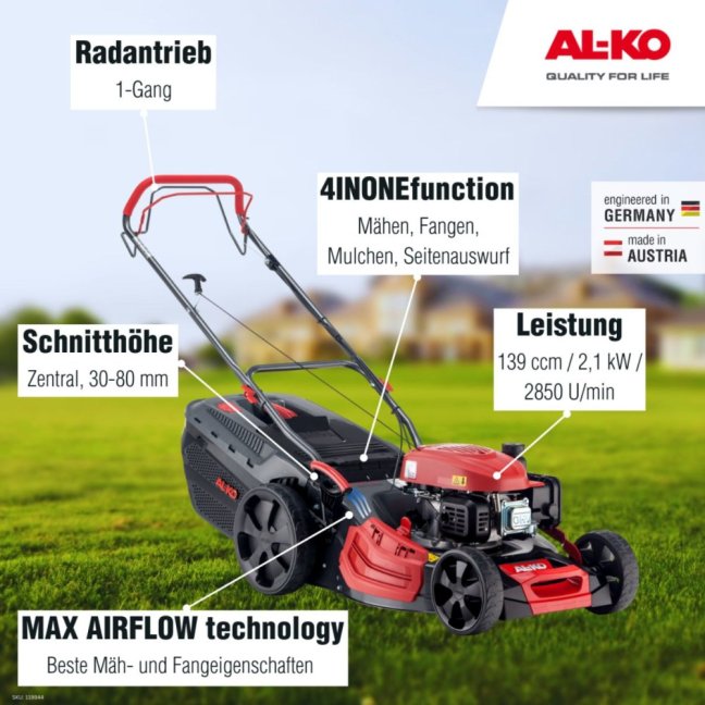 Benzínová kosačka AL-KO Comfort 51.0 SP-A, olej zdarma, 119944