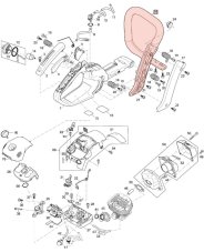 Rukoväť píly pre reťazovú pílu MAKITA / DOLMAR DCS4300, EA3500F, PS350SC, PS420SC, 456140-6