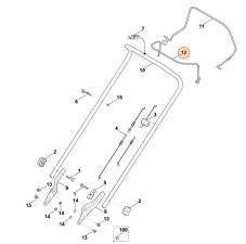 ND STIHL / VIKING Páka pojazdu pre kosačku, 6350 764 0205