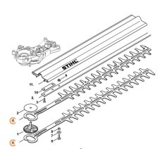 Sada nožov pre plotostrih STIHL HS 45, 450mm/18", 4228 710 6050