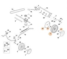 Koleso 200 mm pre kosačku STIHL / VIKING RM 248 T, MB 448 T, RM 253 T, 0000 700 0425