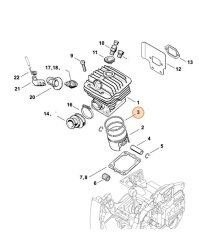 ND STIHL Piestný krúžok pre reťazovú pílu MS 460, MS 461, 046, MS 650, 1122 034 3000 (54d)