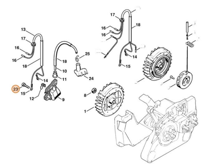 Csavar IS-M5×20-10.9 STIHL láncfűrészhez / permetezőhöz, 9022 341 1019