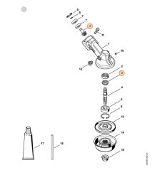 ND STIHL Sada pastorkov uhlového prevodu pre krovinorez FS 89, FS 111, FS 240, 4180 640 7301