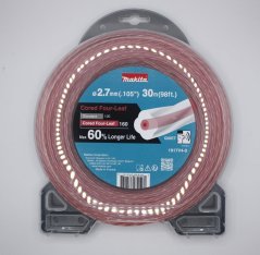 Profesionálna žacia struna MAKITA štvorlístok s jadrom 2,7 mm, 30 m - 1917V4-0