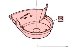 Szőnyegszíj fedél a MAKITA / DOLMAR ELM4620, ELM4621, EM462, EM463S fűnyíróhoz, YA00001095