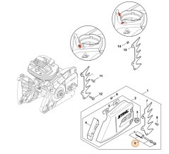 ND STIHL Zachytávač reťaze pre reťazovú pílu 064,066,MS 661,MS 651, 1122 650 7702