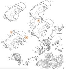 ND STIHL Kryt filtra pre reťazovú pílu MS 261, 1141 080 1644