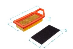 ND STIGA Vzduchový filter pre motory Stiga Castelgarden ST 400 - 7250 - TRE0702-414cc, 118550321/0 1134-9163-01
