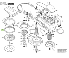 Trecí krúžok, brzda pre excentrickú brúsku BOSCH GEX 125 A, GEX 125 AC, GEX 150 AC, PEX 220 A, 1 600 A00 JE7