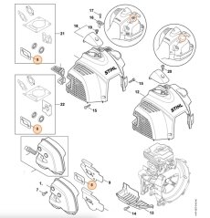 ND STIHL Tesnenie výfuku pre krovinorez FS 410, FS 460, FS 240, 4147 149 0601