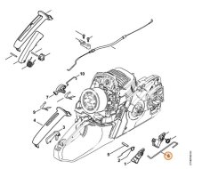 Tiahlo plynu pre reťazovú pílu STIHL MS 261, MS 271, MS 291, 1141 182 1500