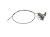 ND KF Bowden / throttle cable with lever for cultivator
