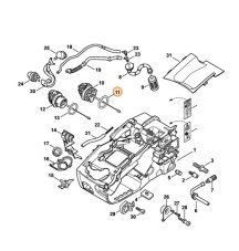 Üzemanyagtartály sapka tömítőgyűrű 25 × 3,5 mm STIHL láncfűrészhez, 96459487734