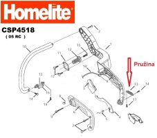 ND HOMELITE, RYOBI Antivibračná pružina CSP, 5131001042