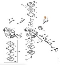 STIHL MS 231, MS 261, MS 271, MS 291 sada piestu akcelerátora - 1143 120 9701