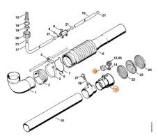 Nozzle for STIHL mist blower SR 200, SR 340, SR 400, SR 420, 4203 700 6318