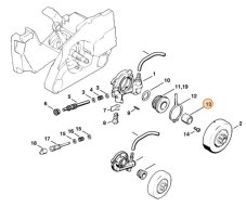 Krúžok čerpadla 12x15x12 pre reťazovú pílu STIHL MS 260, 026, MS 240, 024, 0000 993 0508