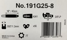 Vodiaca lišta MAKITA / DOLMAR 40cm, 3/8", 1,3mm, 56čl, 958500051, 191G25-8