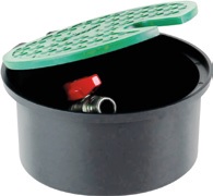 Kruhová šachtica s poklopom 179xL117mm a guľovým ventilom 3/4“ IRRITEC (5a)