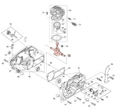 Kliková hřídel pro řetězovou pilu MAKITA / DOLMAR PS4605, PS460, PS500, 185120200