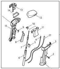 ND MAKITA / DOLMAR Páčka plynu pre krovinorez MS246.4, EM2650, EM2651, 125775-1