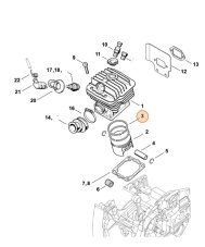 ND STIHL Piestný krúžok pre reťazovú pílu MS 460, MS 461, 046, MS 650, 1122 034 3000 (54d)