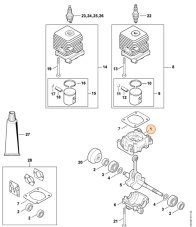 ND STIHL Kľuková skriňa pre krovinorez / vyžínač FS 38, FS 55, 4140 021 0300