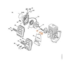 Késhajtó STIHL FS 75, FS 80 bozótvágókhoz / ágvágó fűrészekhez, 4133 190 2002