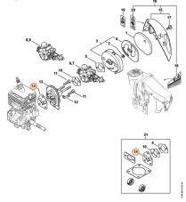 ND STIHL Tesnenie príruby karburátora pre krovinorez FS 50, FS 70, FS 56, 4144 129 0900