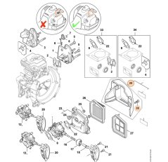 ND STIHL Kryt filtra pre krovinorez FS 240, FS 460, FS 410, 4147 140 1000