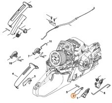ND STIHL Pružina plynu pre reťazovú pílu MS 271, MS 291, MS 441, 1138 182 4500