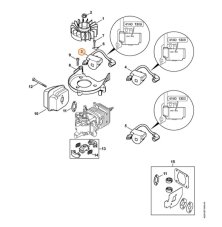 Modul zapalovania pre krovinorez / vyžínač STIHL FS 38 2-MIX, FS 55 2-MIX, HS 45, 4140 400 1311, 4140 400 1313
