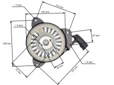 ND GP Teljes indítórendszer a kínai fűnyírókhoz VEGA, 08-12045