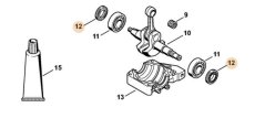 ND STIHL Gufero / simeing 17x30x4.4 pre reťazovú pílu MS 290,MS 390,9639 010 1743