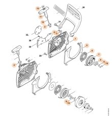 ND STIHL Štartér pre reťazovú pílu MS 261, 1141 080 2104