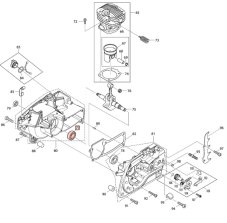 Kuličkové ložisko 6202, kliky pro řetězovou pilu MAKITA / DOLMAR PS4605, PS5105, 211154-0
