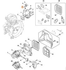ND STIHL Tiahlo plynu FS 411, FS 460, FS 240, FS 461, 4147 182 1500