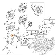 ND STIHL Kábeláž pre reťazovú pílu MS 261 C-M, 1141 440 3020