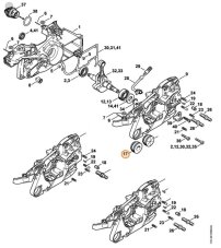 Pěnový doraz (nárazník) pro řetězovou pilu STIHL MS 261, 1141 791 5908
