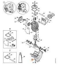 Vaňa kľukovky pre krovinorez STIHL FS 89, FS 100, FS 130, FS 311, FS 310, 4180 021 2500