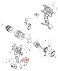 Contact, terminal for MAKITA / DOLMAR cordless tools, 644808-8