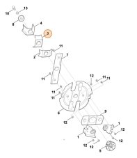 ND STIHL / VIKING Krídlový rezný nôž pre drvič, GE 355, GHE 355, GE 375, GHE 375, 6011 702 0310